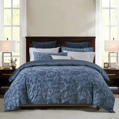Duvet Cover Daniadown Matrice Blue Queen w / Pillow Cases