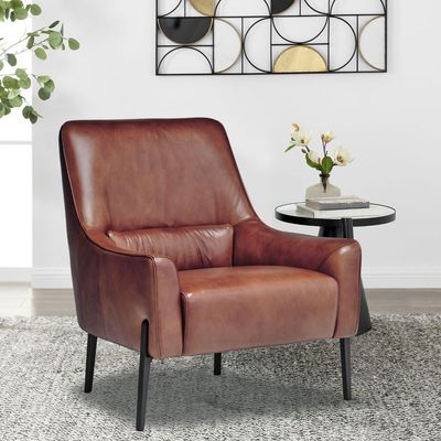 Stylus Leon Leather Chair Antique Saddle