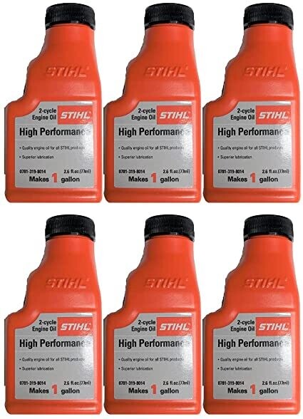 Stihl High Performance 2-cycle oil 1 Gallon Mix 2.6oz 6 pack