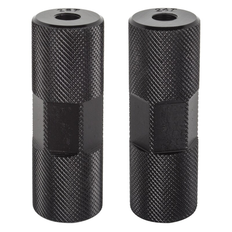 BlackOps Knurled Pro Axle Pegs - Black