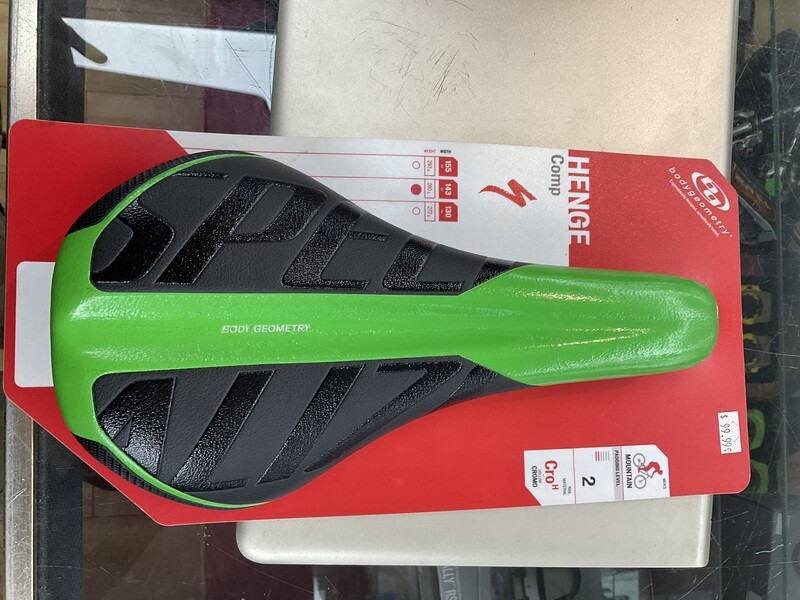 Specialized Henge Comp Saddle 143 Moto Green **SALE** Reg. $99.99