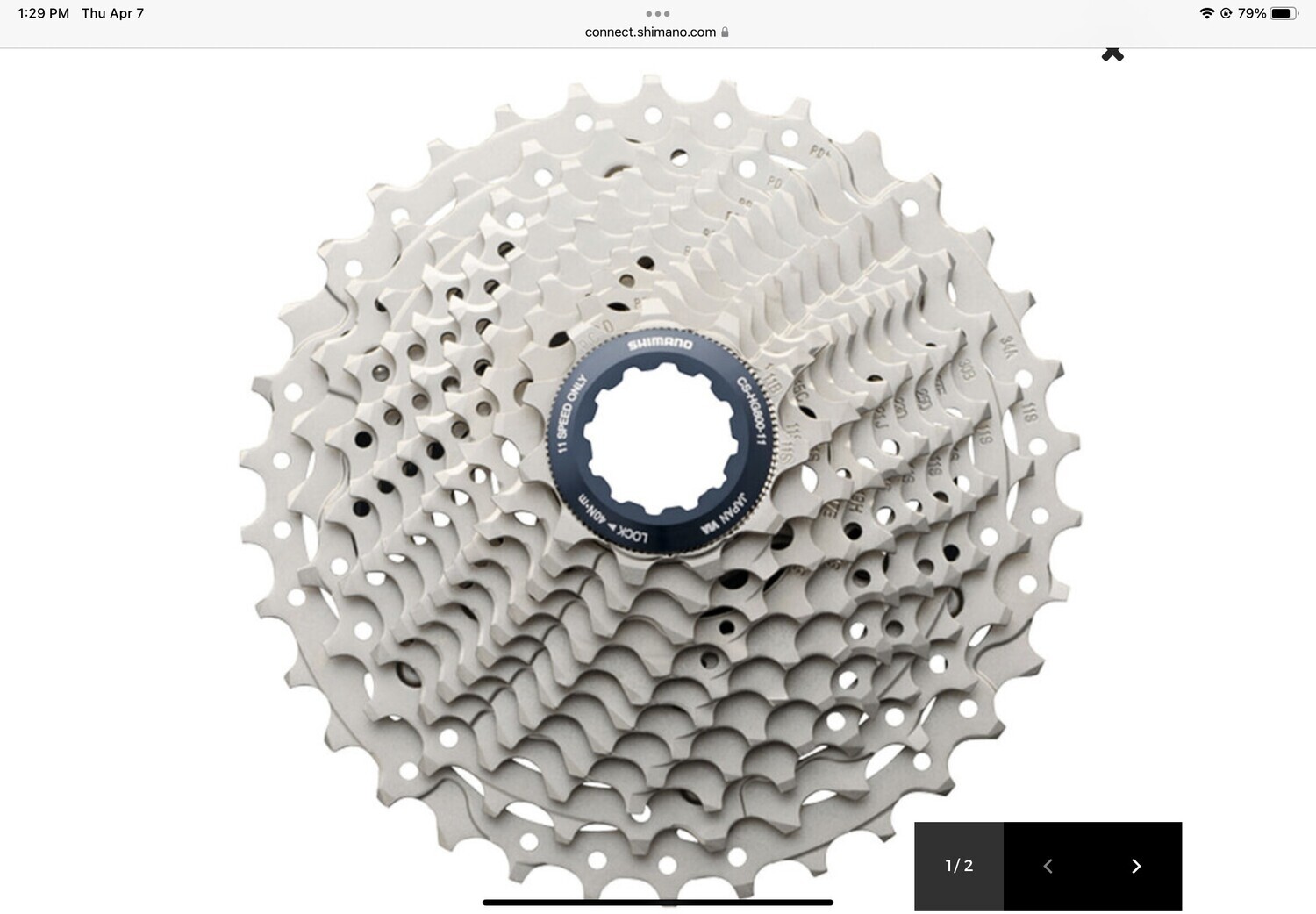 Shimano Cassette CS-HG800-11 11S 11-34T