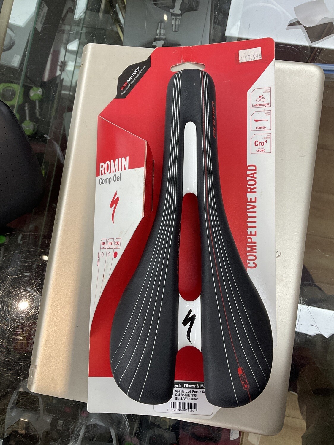 Specialized Romin Comp Gel Saddle 130 Black/White/Red ** SALE** Reg. $99.99