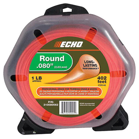 Echo Round Trimmer Line .080- 1 lb Donut-402&#39; Length