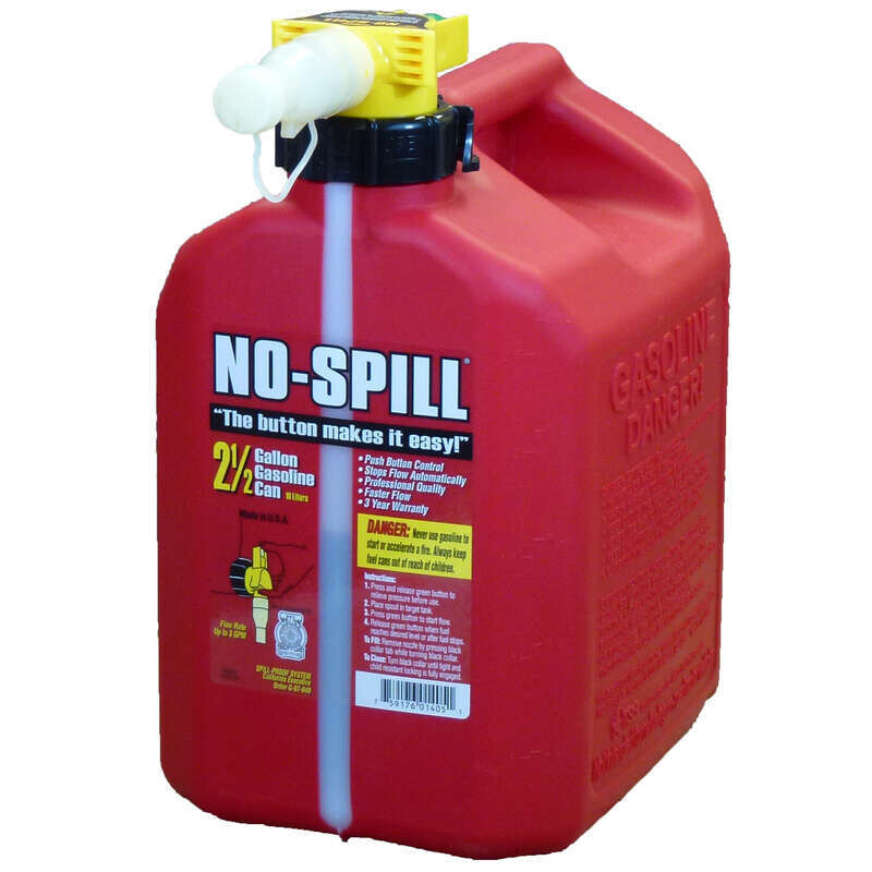 No-Spill Gas Can 2 1/2  Gallon