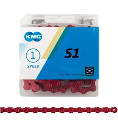 KMC S1 RED Single Speed Chain 1/2x1/8