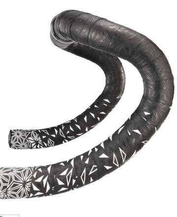 Supacaz Super Sticky Kush Handlebar Tape - Star Fade White Ano Black Plugs