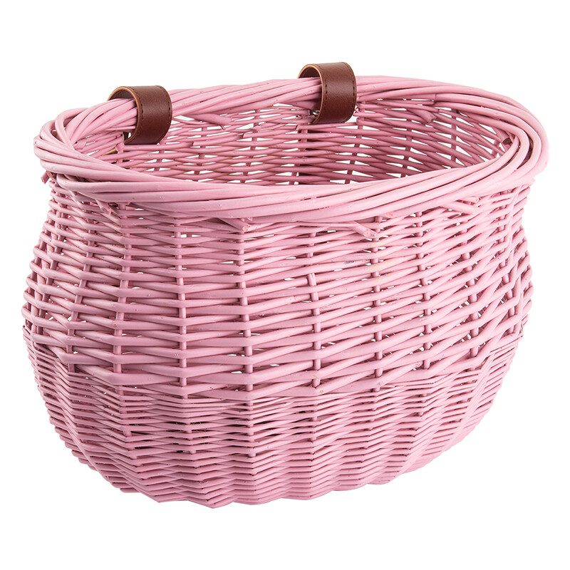 Sunlite Willow Bushel Front Pink Basket