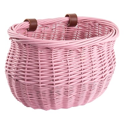 Sunlite Willow Bushel Front Pink Basket