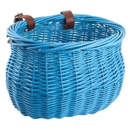 Sunlite Willow Bushel Front Blue Basket