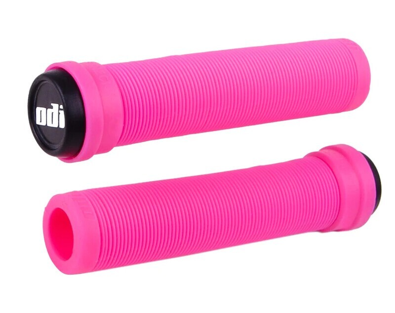 ODI Soft Longneck BMX Grips Flangeless 135mm -Neon Pink