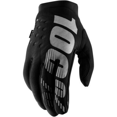 100% Brisker Gloves - Black/Grey - Large