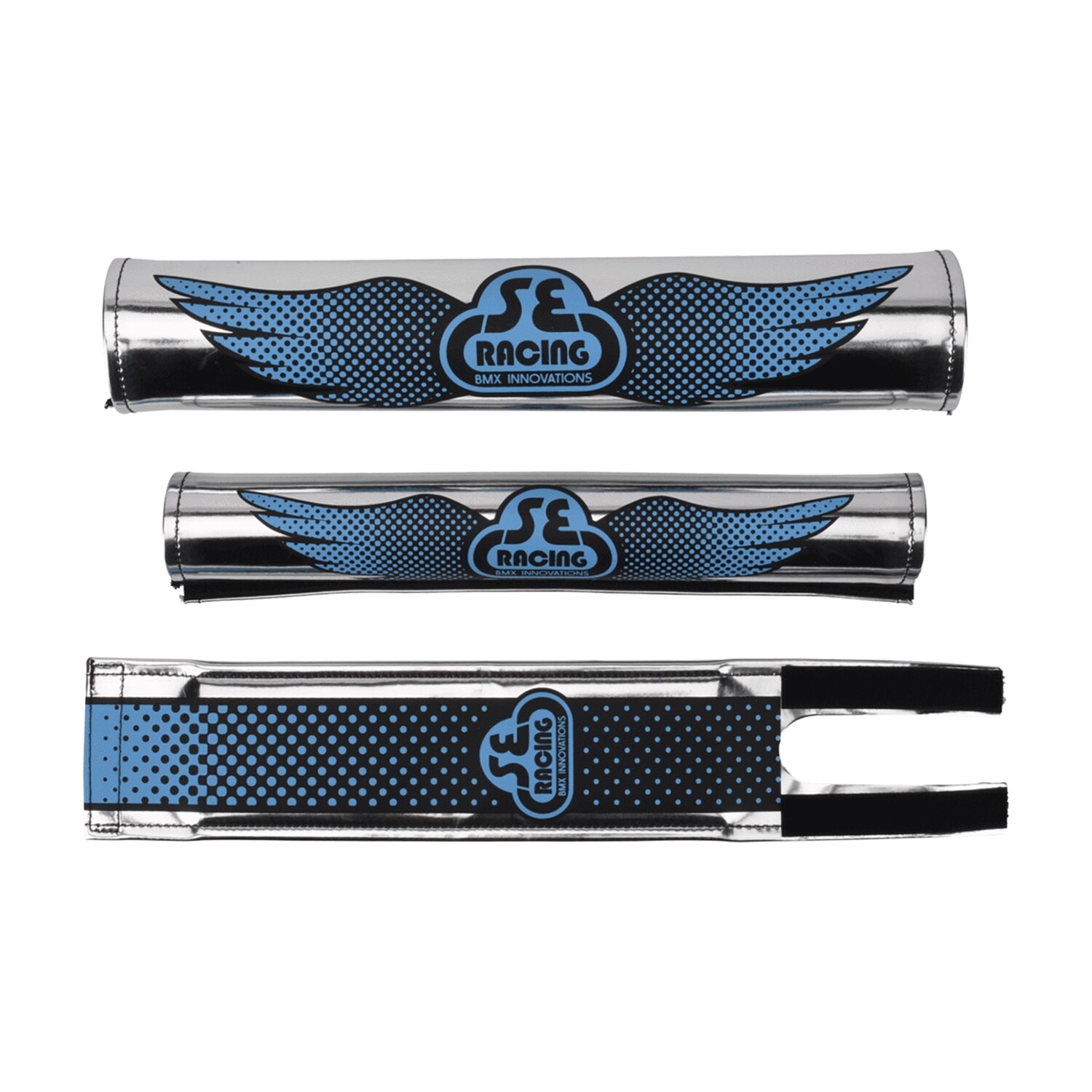 SE Wing Pad Set Fade Chrome/Black/Blue