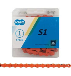 KMC S1 ORANGE Single Speed Chain 1/2x1/8