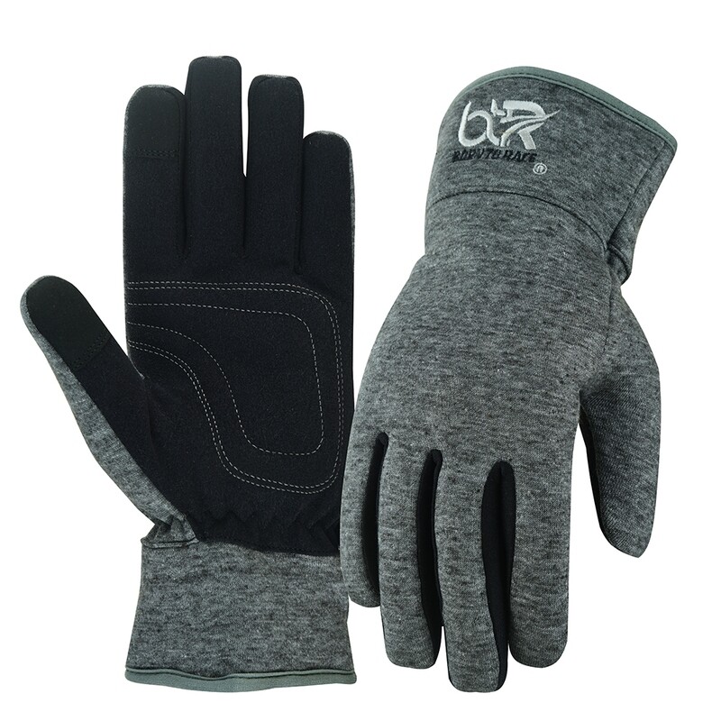 Born To Race Winter Gloves Grey - Medium