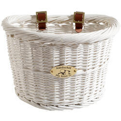 Nantucket Cruiser Basket &quot;D&quot; Shaped - White