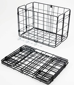 Wald Rear Folding Basket Black