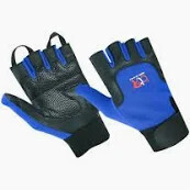Born To Race Cycling Gloves Gel Padded Half Finger Gloves Blue - Large