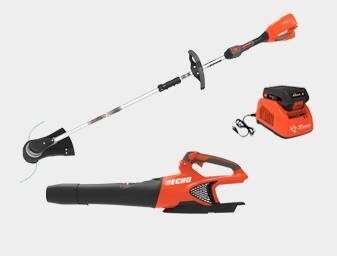 Echo 56V Dedicated Trimmer &amp;  56V Handheld Blower DCP-BVRVS1B w/ 2.5Ah Battery &amp; Charger (DSRM-2100SB &amp; DPB-2500)