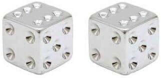 Trik Topz Valve Caps  Dice - Chrome