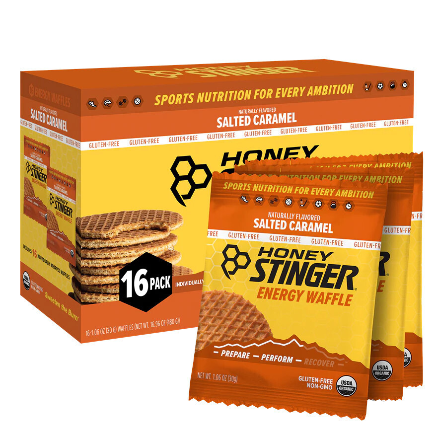 Honey Stinger Energy Waffle Gluten Free Organic Salted Caramel SINGLE