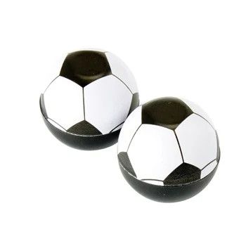 Trik Topz Valve Caps - Soccer Balls - Black