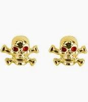 Trik Topz Valve Caps- Skull And Bones Gold