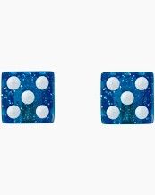 Trik Topz Valve Caps - Dice - Blue Glitter