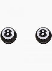 Trik Topz Valve Caps - Eight Ball - Black