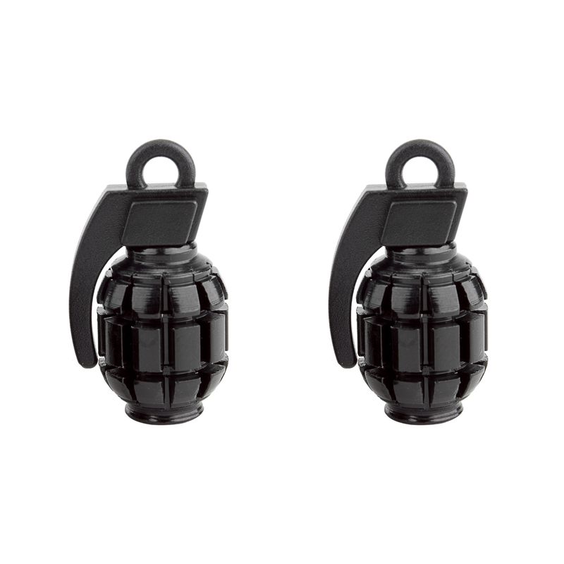 Trik Topz Valve Caps - Hand Grenade -Black
