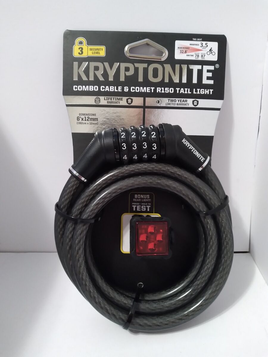 Kryptonite Combo Cable And Comet R150 Tail Light