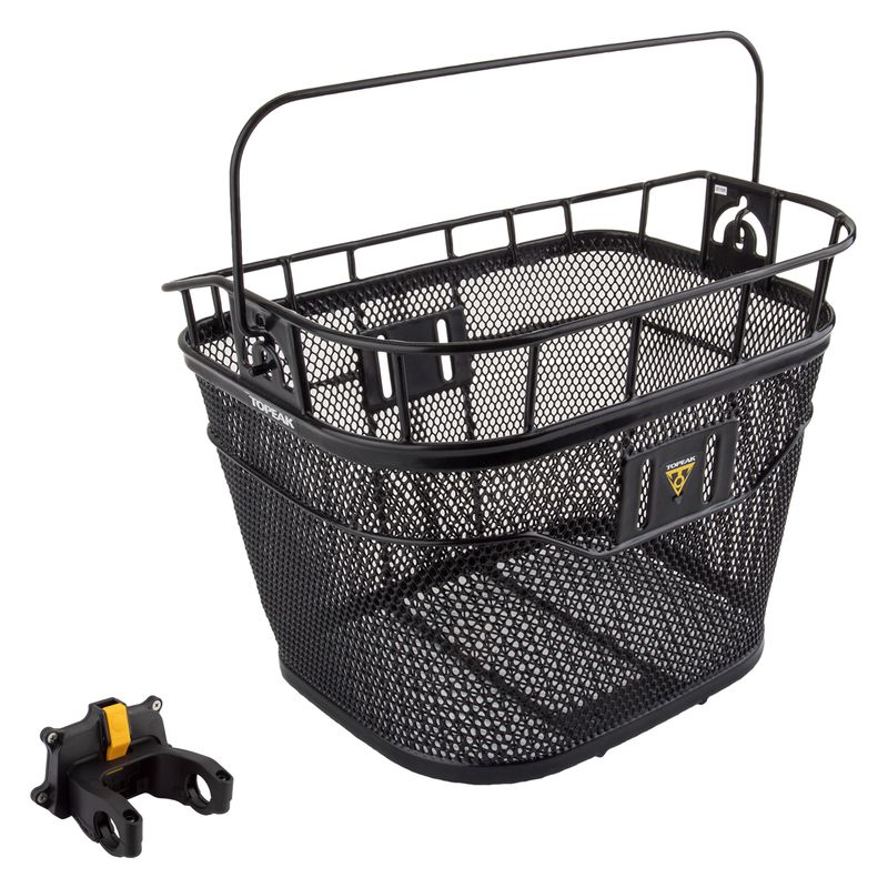Topeak Front Basket with Fixer 3 Handlebar Bracket - Black