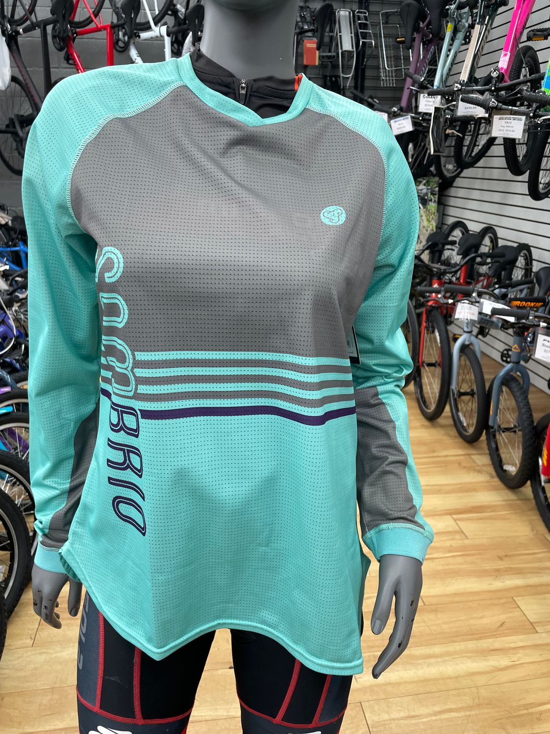 Sombrio Burst Jersey Green Lake Ladies Medium **SALE** Reg. 69.99