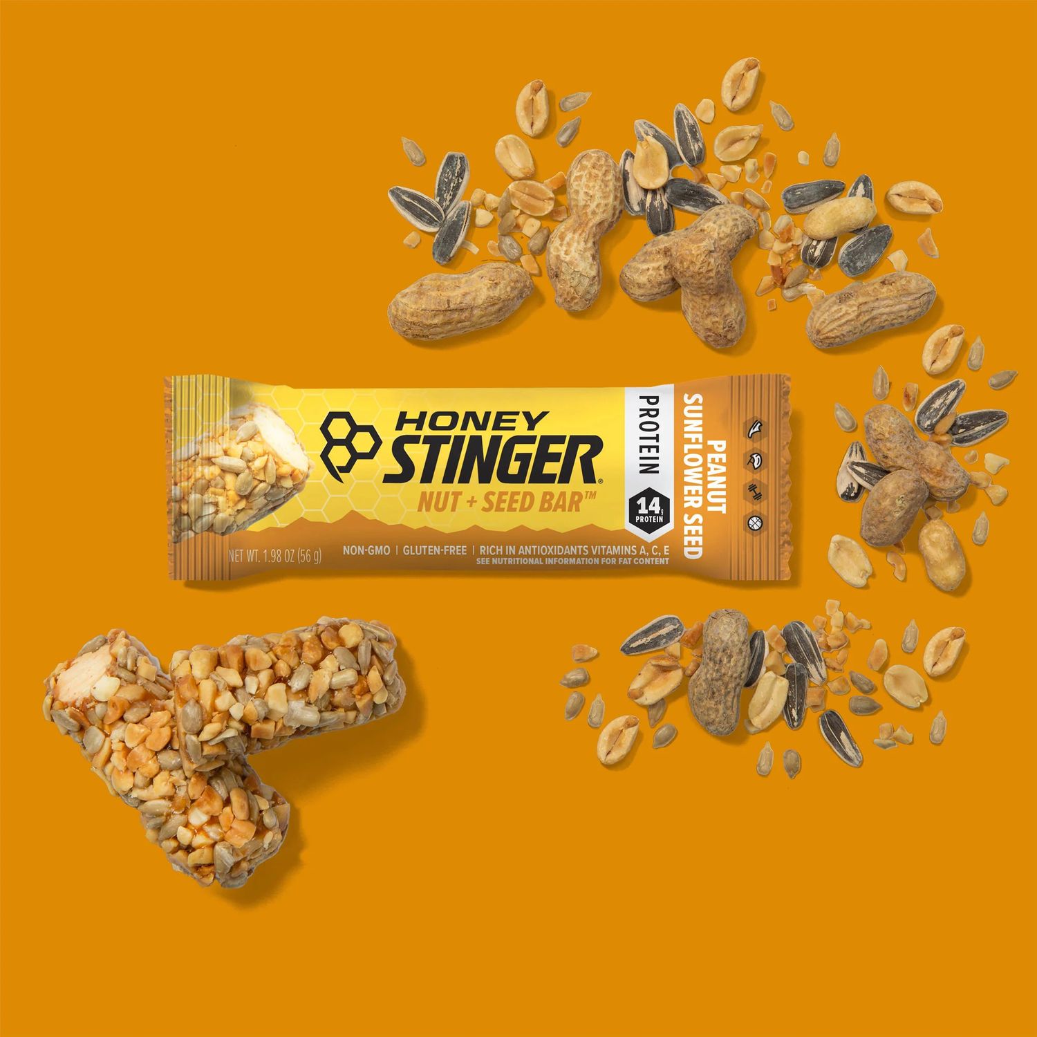 Honey Stinger Nut + Seed  Single Bar Recovery - Peanut Sunflower Seeds