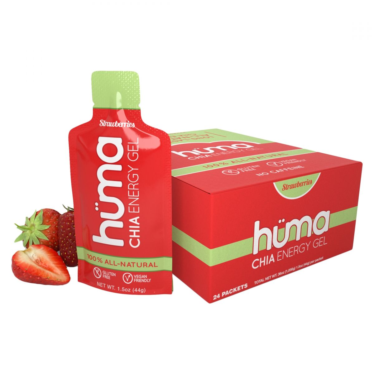 Huma Chia Energy Gel Strawberries Single
