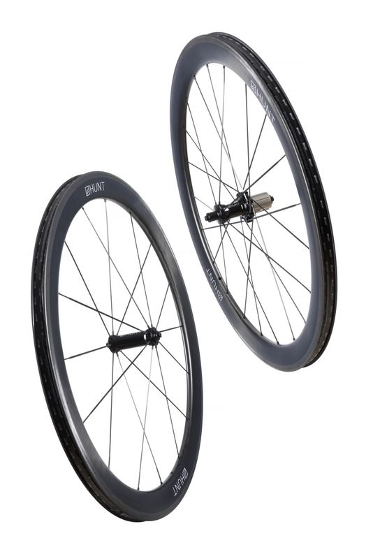 Hunt 50 UD Carbon Spoke Wheel Set - Stainless Steel Bearings - Shimano / Sram HG Splined