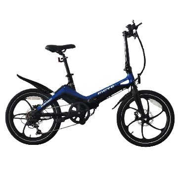 Blaupunkt FIETE Electric Folding Bike - Blue / Black