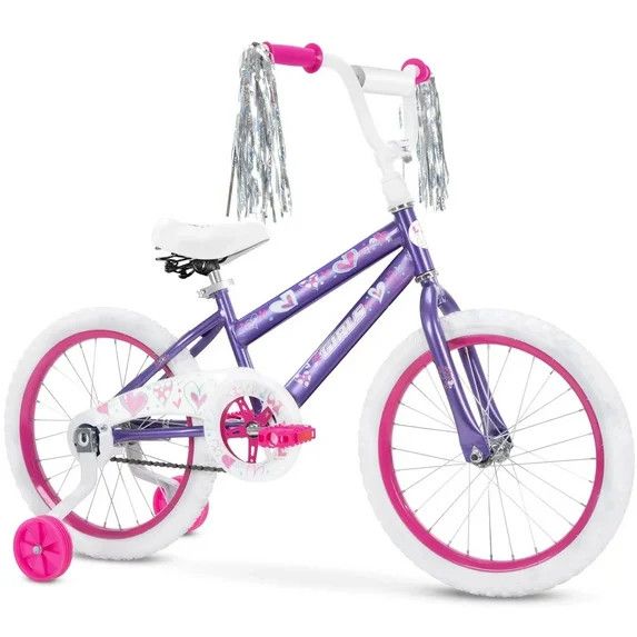 Girl&#39;s 18&quot; Purple/White/Pink