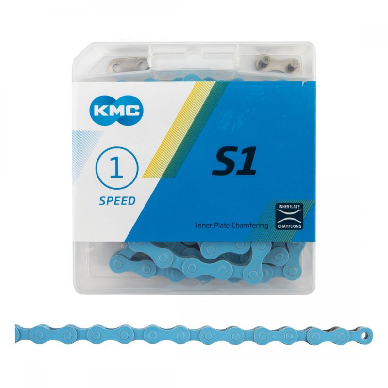 KMC S1 Single Speed Chain - Light Blue