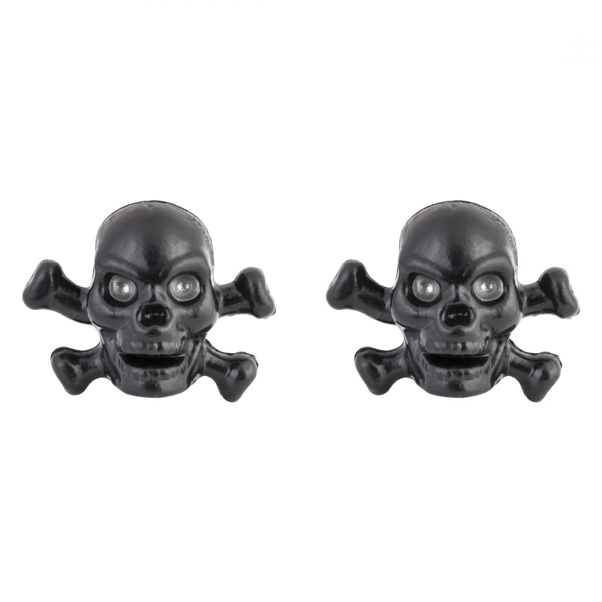 Trik Topz Valve Caps- Skull And Bones Black