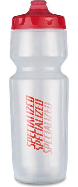 Specialized Purist Hydroflo Fixy Water Bottle 23 oz - Translucent / Red Diffuse