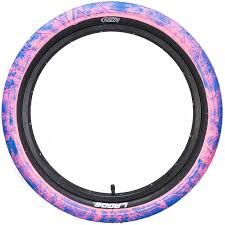 MafiaBikes RSR BMX Tire (20"), Color: Blue / Pink Marble