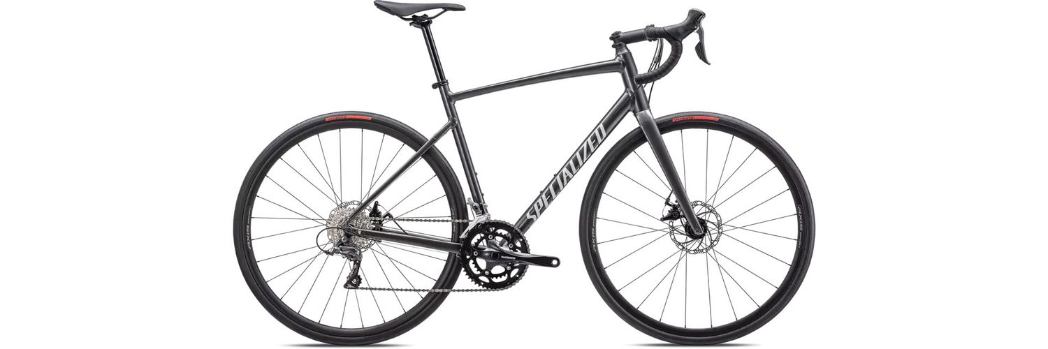 Specialized Allez E5 Disc , Color: Gloss Smoke / White / Silver, Size: 52 cm
