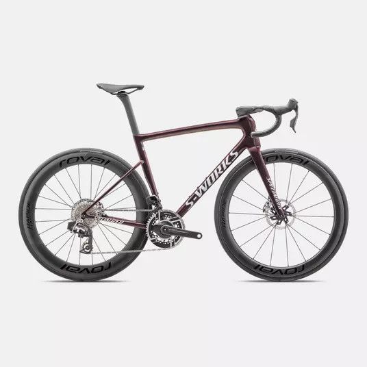Specialized Tarmac S-Works SL8 (SRAM Red AXS) , Color: Gloss Solidity / Red To Black Pearl / metallic White Sliver, Size: 56 cm