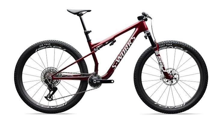 Specialized S-Works Epic 9  Gloss Red Tint / Red Reflex Pearl Edge Fade / Metallic White Silver - Small