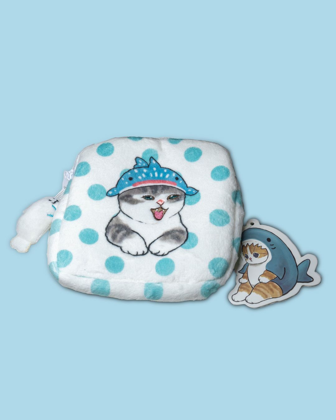Mofusand Whale Plushy Mini Pouch