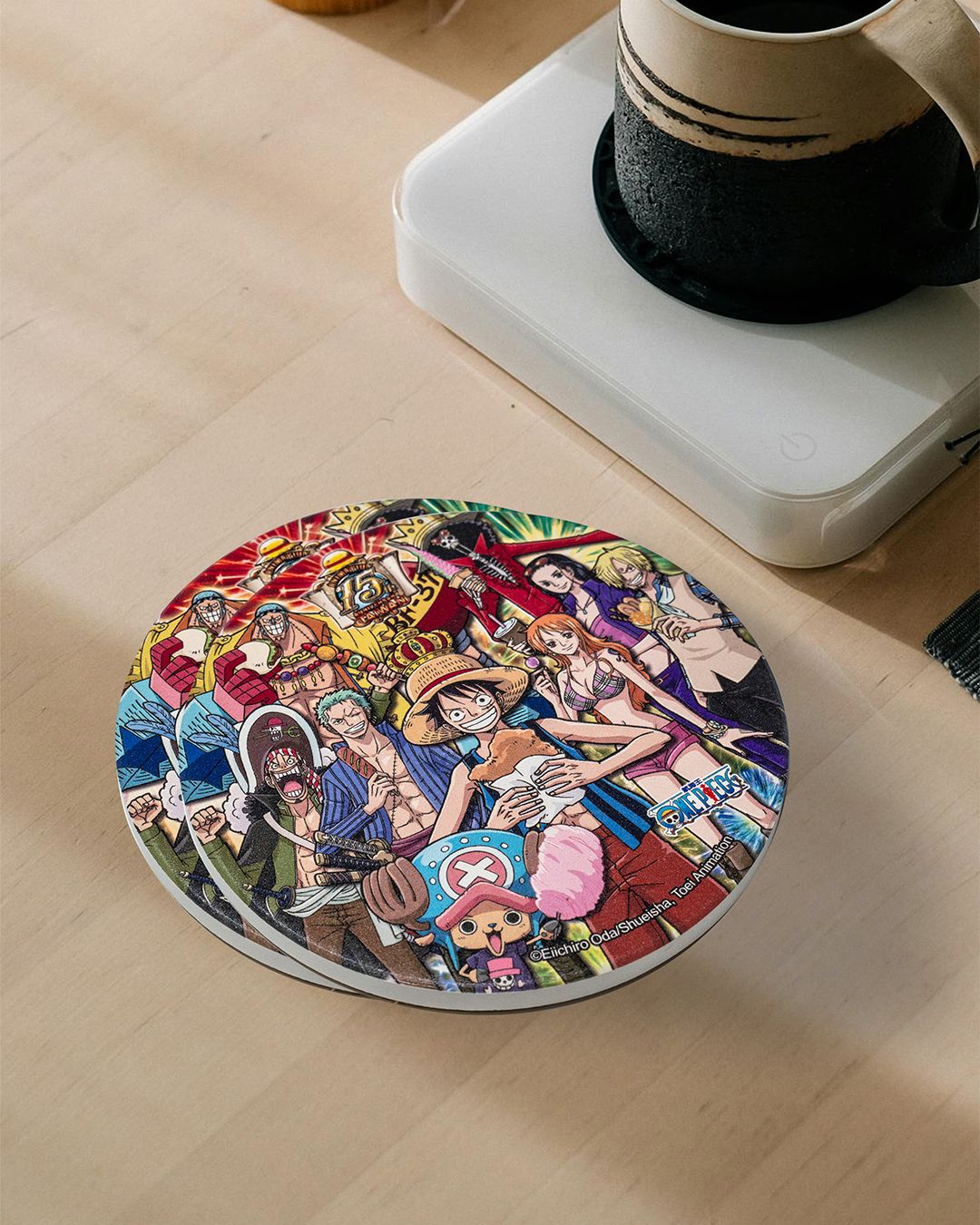 One Piece Ceramic Circular Coaster