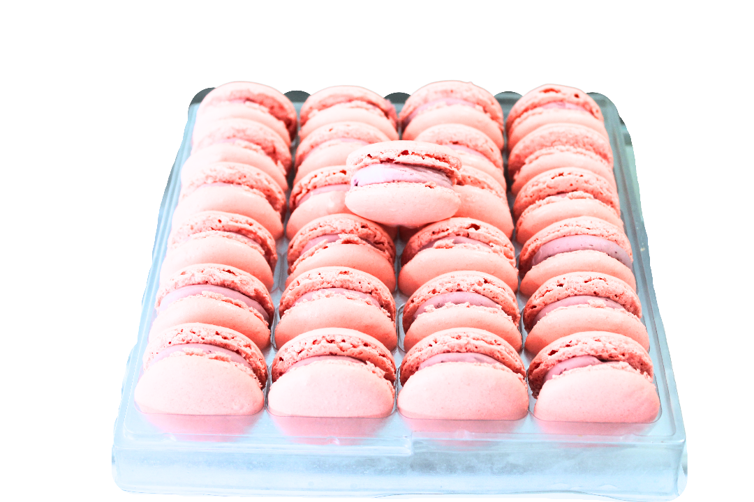 24 macarons Rose