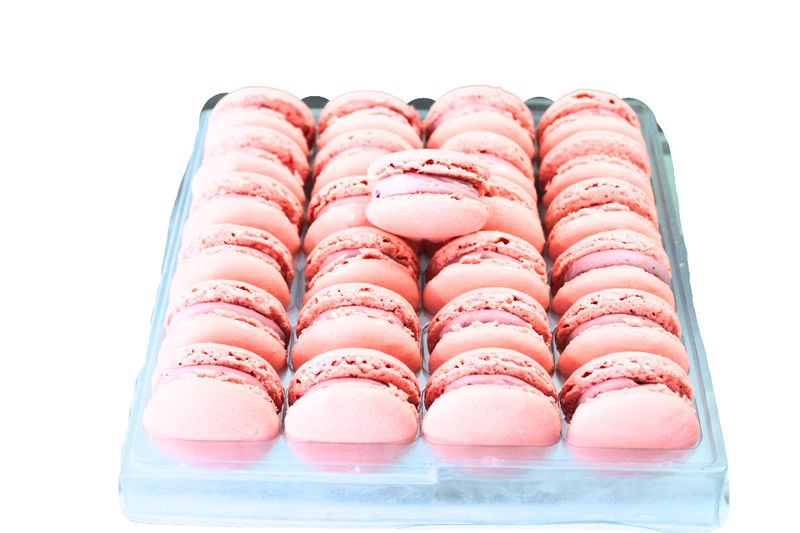 24 macarons Rose