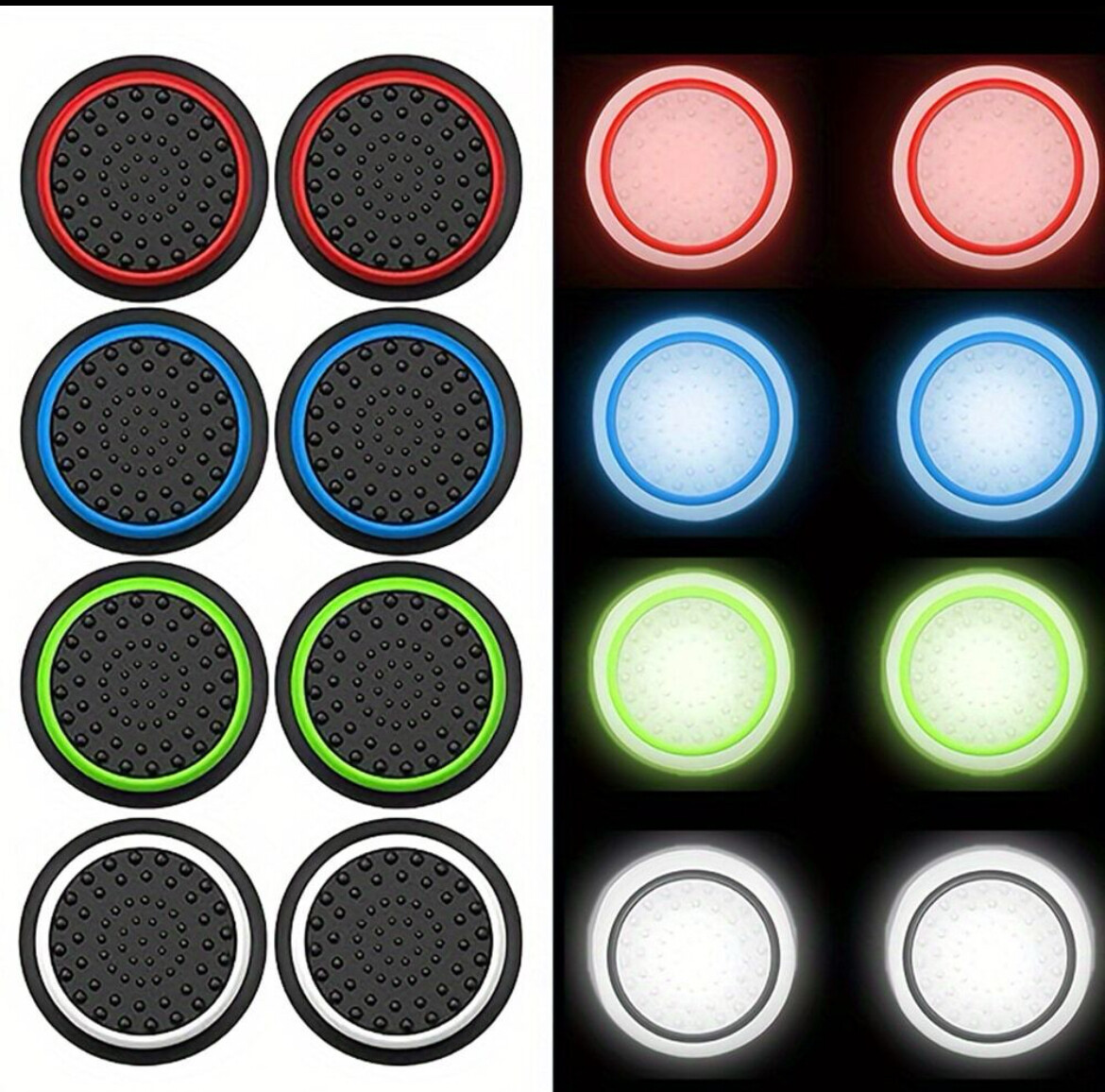 Glow in the Dark Joystick Caps 4pcs